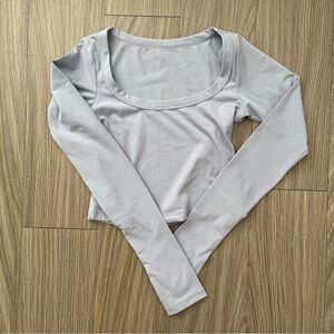 NWOT Popflex Country Blue Your Favorite Reversible Long Sleeve Top (Size XS)